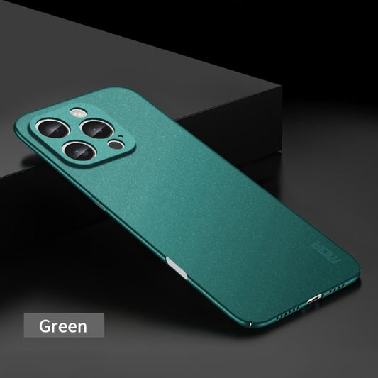 For iPhone 16 Pro Max MOFI Fandun Series Frosted PC Ultra-thin All-inclusive Phone Case(Green) by MOFI
