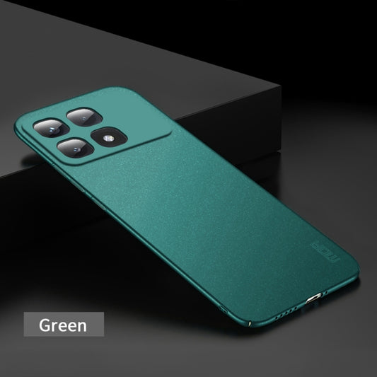 For Xiaomi Redmi K70 Ultra MOFI Fandun Series Frosted PC Ultra-thin All-inclusive Phone Case(Green) by MOFI