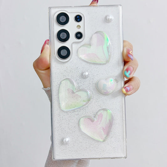 For Samsung Galaxy Note20 Ultra Love Epoxy TPU Protective Case(Transparent) by buy2fix