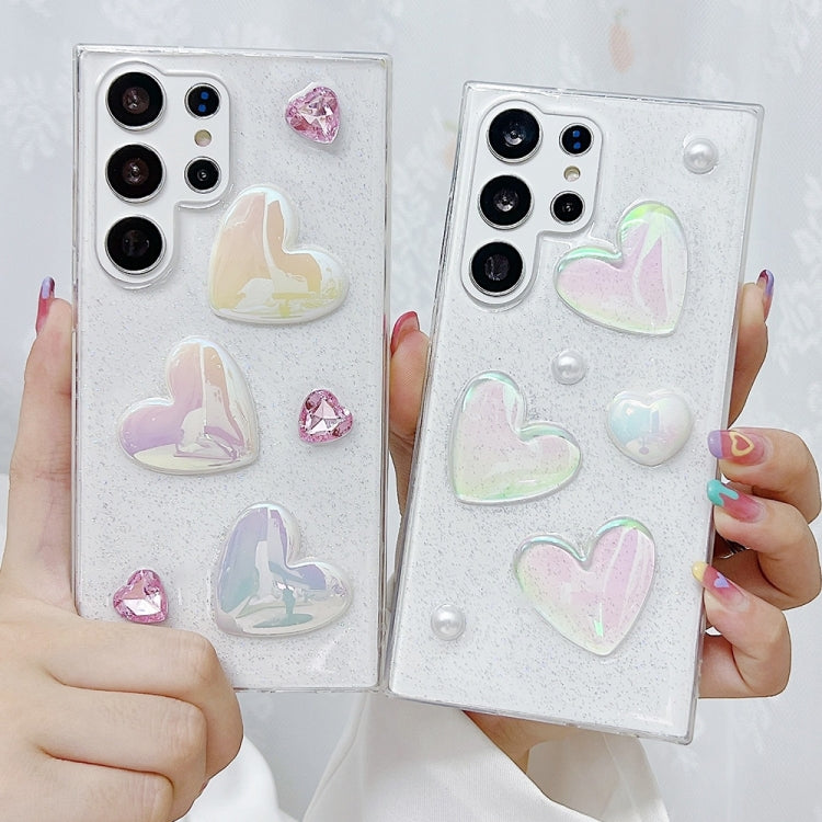 For Samsung Galaxy Note20 Ultra Love Epoxy TPU Protective Case(Transparent) by buy2fix