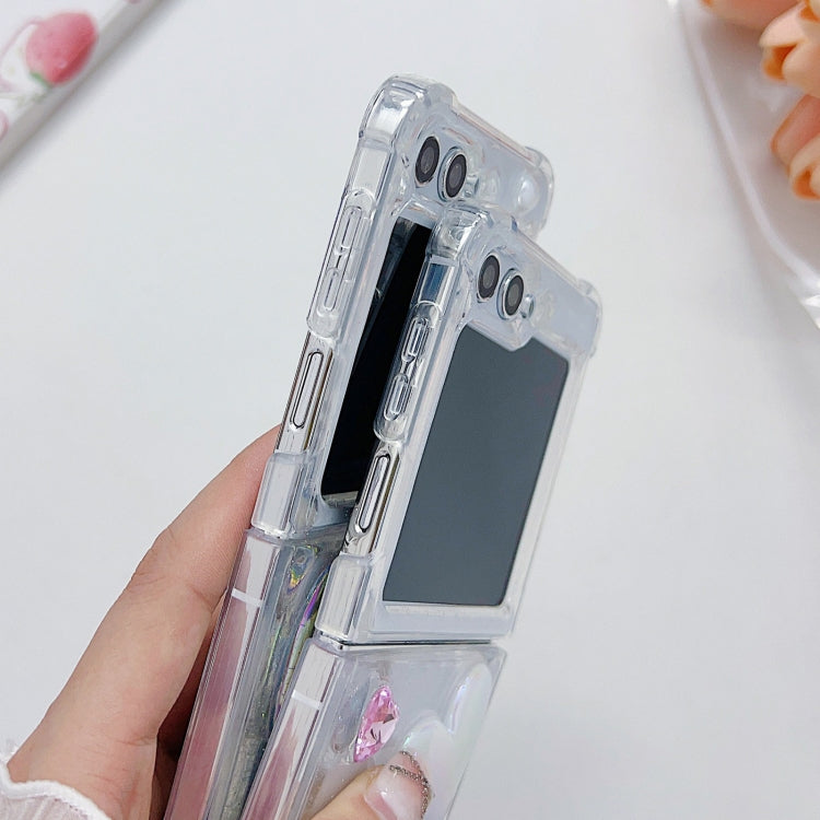 For Samsung Galaxy Z Flip4 Love Epoxy TPU Phone Case(Transparent) by buy2fix