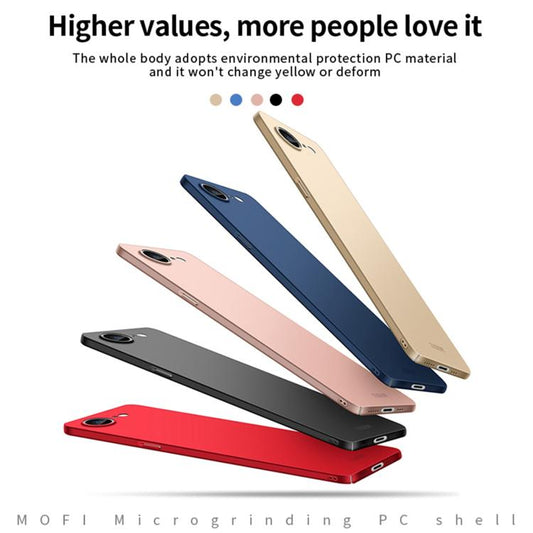 For iPhone 16e MOFI Frosted PC Ultra-thin Hard Phone Case(Blue) - iPhone 16e Cases by MOFI | Online Shopping UK | buy2fix