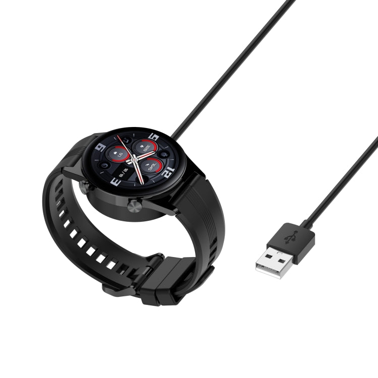 For Honor Watch GS3 MUS-B19 Integrated Mmagnetic Suction Watch Charging Cable, Length: 1m(Black) by buy2fix