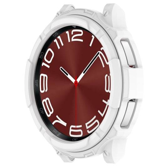 For Samsung Galaxy Watch 6 Classic 43mm Rotating Ring + TPU Armor Watch Protective Case(White) by buy2fix