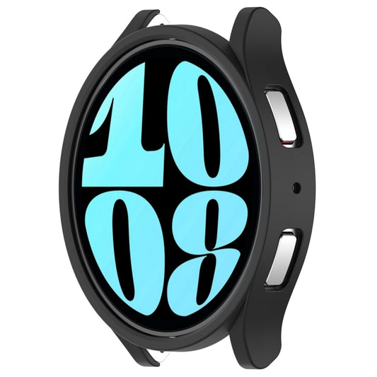For Samsung Galaxy Watch 6 44mm Half Coverage Hollow PC Watch Protective Case(Black) by buy2fix