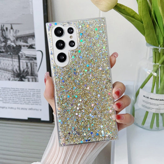 For Samsung Galaxy S24 5G Glitter Sequins Epoxy TPU Phone Case(Gold) by buy2fix