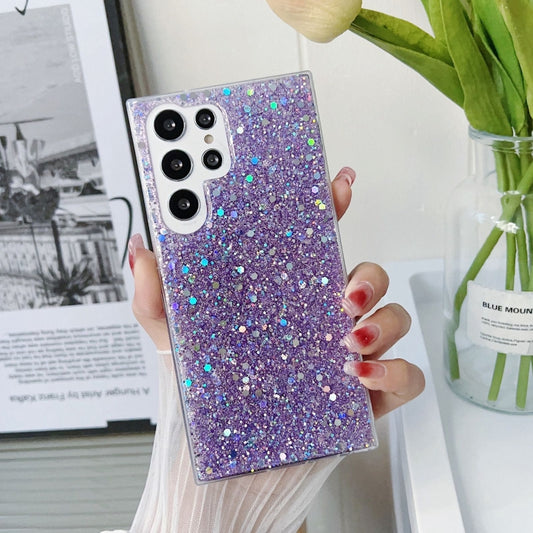 For Samsung Galaxy S24+ 5G Glitter Sequins Epoxy TPU Phone Case(Purple) by buy2fix