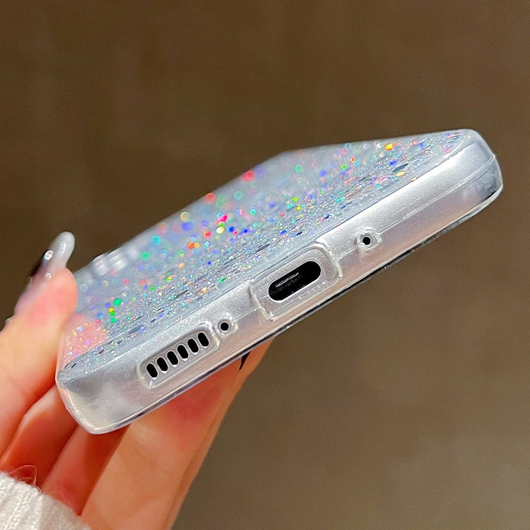 For Samsung Galaxy S24 Ultra 5G Glitter Sequins Epoxy TPU Phone Case(Silver) by buy2fix