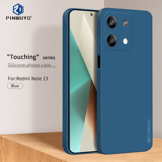 For Xiaomi Redmi Note 13 5G PINWUYO Sense Series Liquid Silicone TPU Phone Case(Blue) by PINWUYO