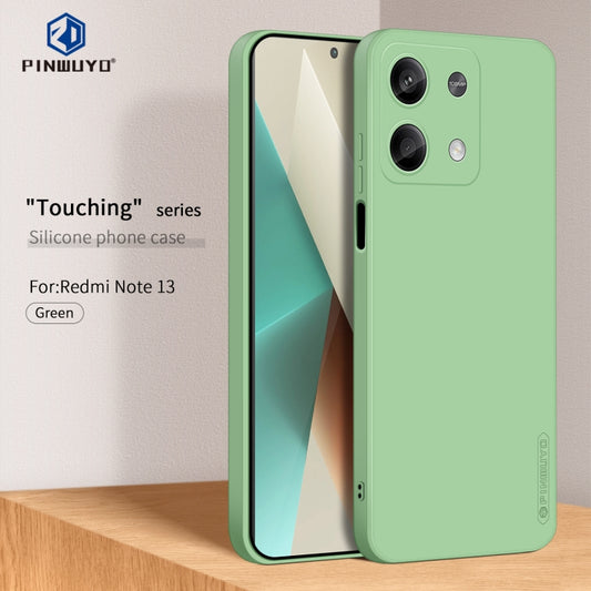 For Xiaomi Redmi Note 13 5G PINWUYO Sense Series Liquid Silicone TPU Phone Case(Green) by PINWUYO