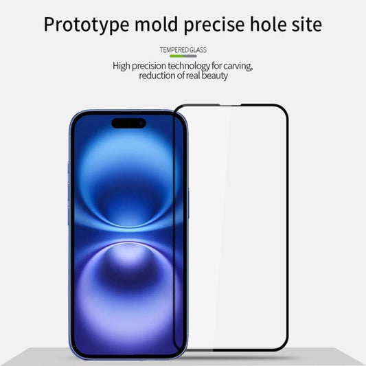 For iPhone 17 PINWUYO 9H 2.5D Full Screen Tempered Glass Film(Black) - iPhone 17 Tempered Glass by PINWUYO | Online Shopping UK | buy2fix