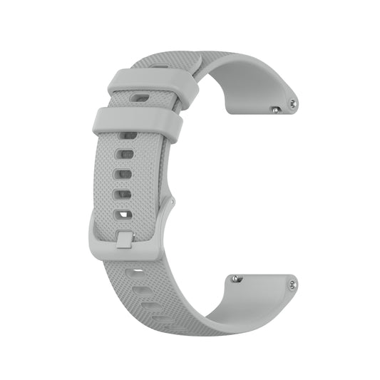 For Samsung Galaxy Watch 5 40mm 20mm Checkered Silicone Watch Band(Grey) by buy2fix