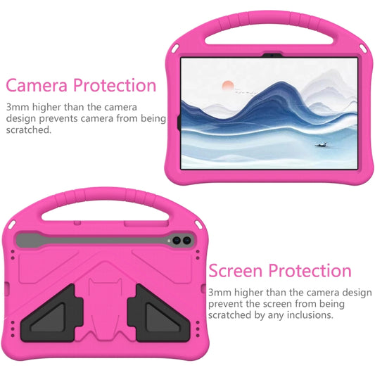 For Samsung Galaxy Tab S8 EVA Shockproof Tablet Case with Holder(Rose Red) by buy2fix