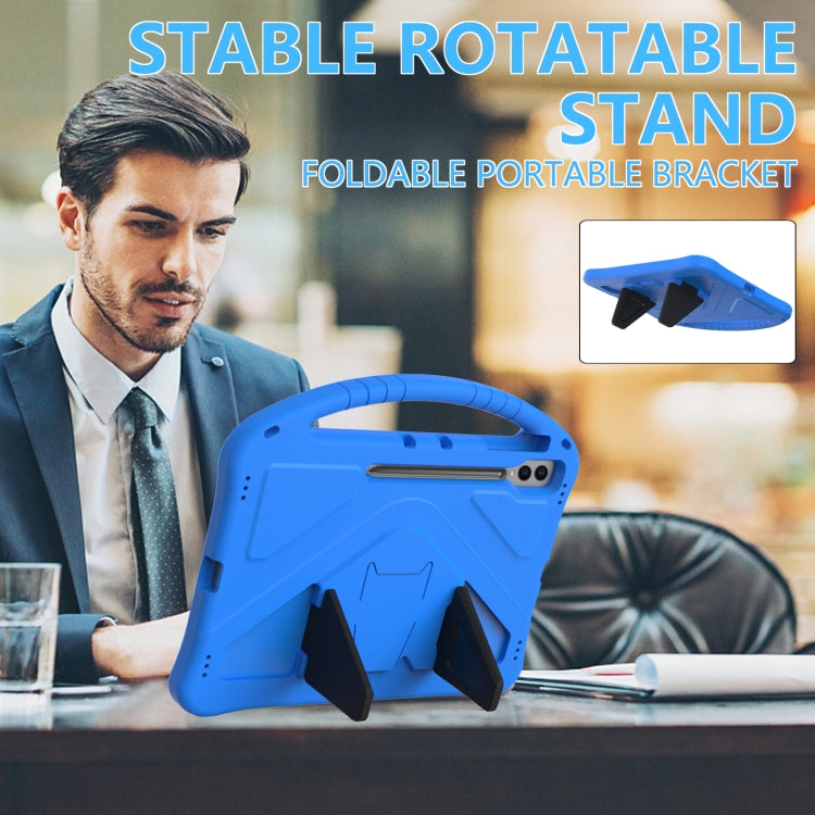 For Samsung Galaxy Tab S9 Ultra EVA Shockproof Tablet Case with Holder(Blue) by buy2fix