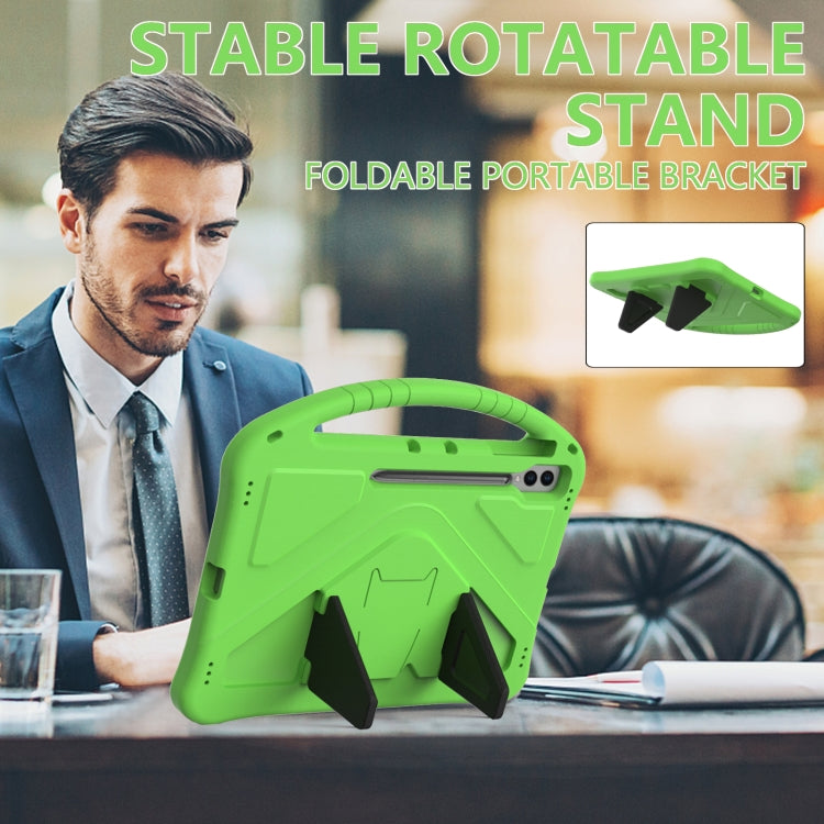 For Samsung Galaxy Tab S9 Ultra EVA Shockproof Tablet Case with Holder(Green) by buy2fix
