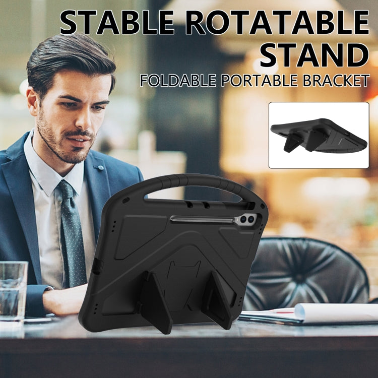 For Samsung Galaxy Tab S8 Ultra EVA Shockproof Tablet Case with Holder(Black) by buy2fix
