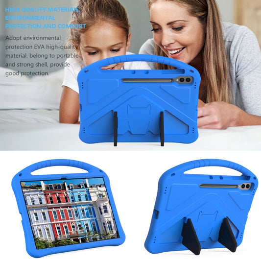 For Samsung Galaxy Tab S8 Ultra EVA Shockproof Tablet Case with Holder(Blue) by buy2fix