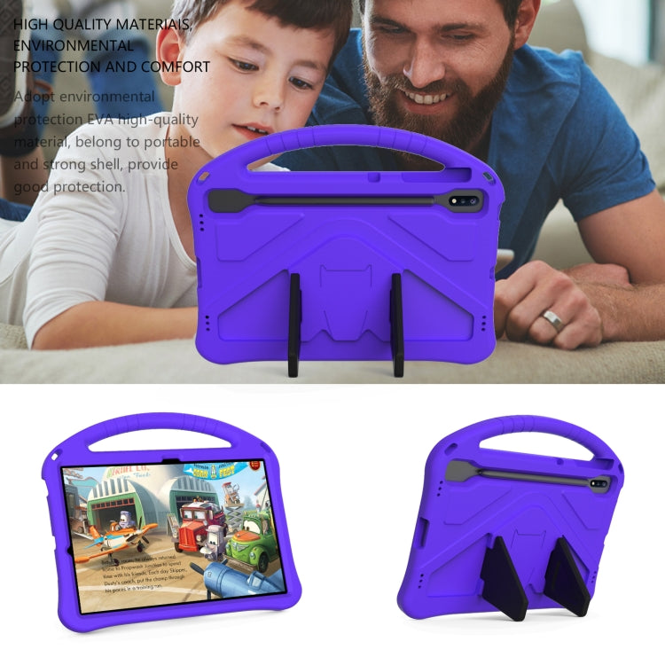 For Samsung Galaxy Tab S10+ 12.4 EVA Shockproof Tablet Case with Holder(Purple) by buy2fix