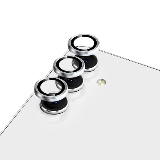 For Samsung Galaxy A24 NORTHJO Camera Lens Protector Tempered Glass CD Vein Metal Ring Film(Silver) - Galaxy Tempered Glass by NORTHJO | Online Shopping UK | buy2fix