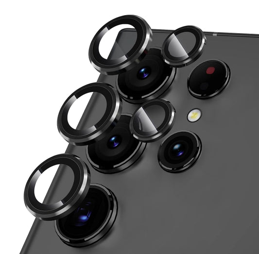 For Samsung Galaxy S23 Ultra 5G NORTHJO Camera Lens Protector Tempered Glass CD Vein Metal Ring Film(Black) - Galaxy S23 Ultra 5G Tempered Glass by NORTHJO | Online Shopping UK | buy2fix