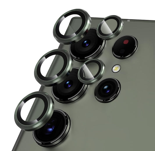 For Samsung Galaxy S23 Ultra 5G NORTHJO Camera Lens Protector Tempered Glass CD Vein Metal Ring Film(Green) - Galaxy S23 Ultra 5G Tempered Glass by NORTHJO | Online Shopping UK | buy2fix