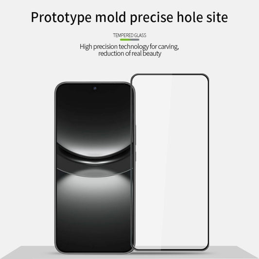 For Huawei nova 12 MOFI 9H 3D Explosion-proof Curved Screen Tempered Glass Film(Black) by MOFI