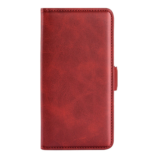 For Motorola Moto G Play 2024 Dual-side Magnetic Buckle Horizontal Flip Leather Phone Case(Red) by buy2fix