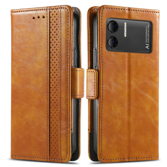 For DOOGEE X98 Pro / X98 CaseNeo Splicing Dual Magnetic Buckle Leather Phone Case(Khaki) by buy2fix