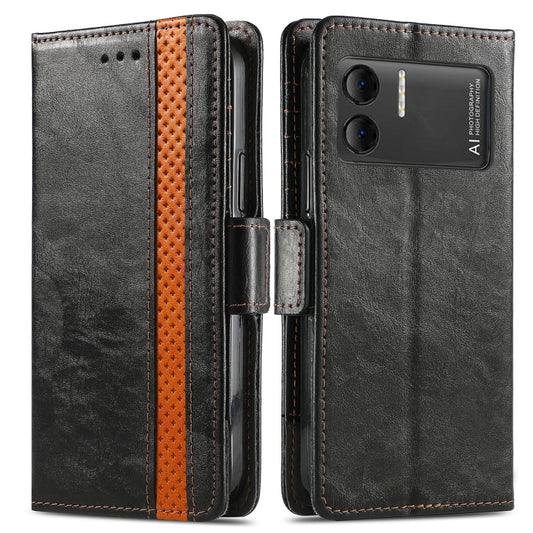 For DOOGEE X98 Pro / X98 CaseNeo Splicing Dual Magnetic Buckle Leather Phone Case(Black) by buy2fix