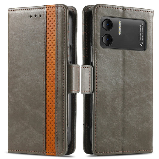 For DOOGEE X98 Pro / X98 CaseNeo Splicing Dual Magnetic Buckle Leather Phone Case(Grey) by buy2fix