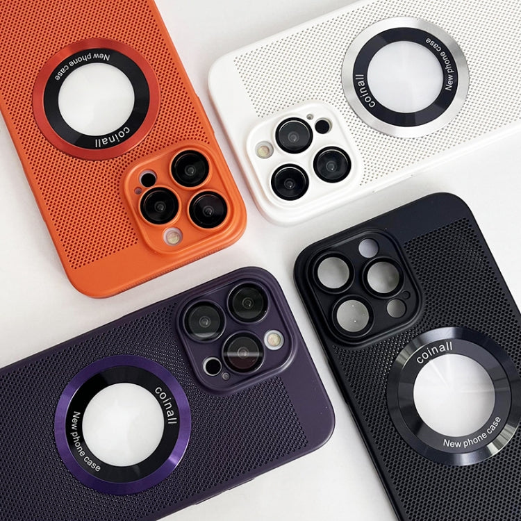 For iPhone 12 Cooling MagSafe Magnifier Phone Case(Lavender) by buy2fix