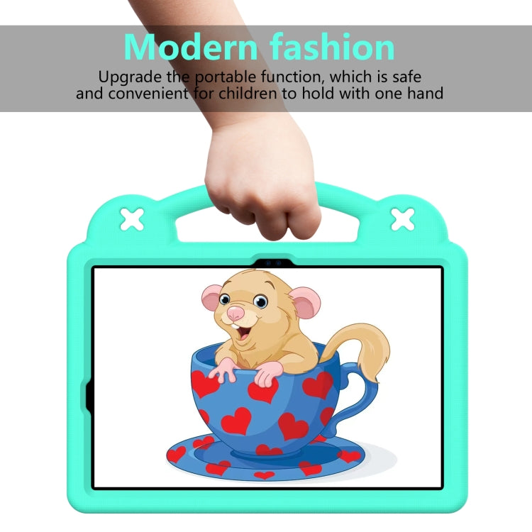 For Samsung Galaxy Tab S9 X710/X716B Handle Kickstand Children EVA Shockproof Tablet Case(Mint Green) by buy2fix