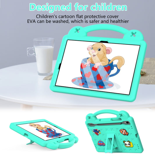 For Samsung Galaxy Tab S9 FE / X510N Handle Kickstand Children EVA Shockproof Tablet Case(Mint Green) by buy2fix