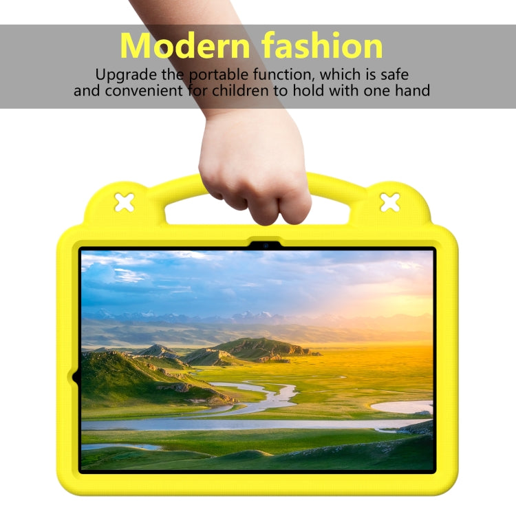 For Samsung Galaxy Tab S9 FE+ 12.4 X610N Handle Kickstand Children EVA Shockproof Tablet Case(Yellow) by buy2fix