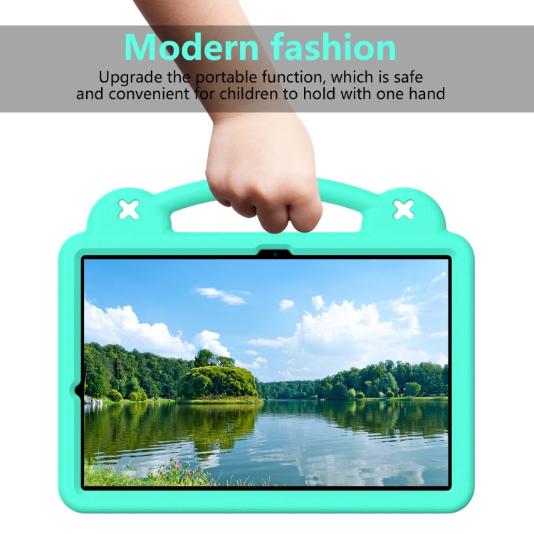 For Samsung Galaxy S7 FE 12.4 T730 / T736 Handle Kickstand Children EVA Shockproof Tablet Case(Mint Green) - Galaxy Tab S7 FE by buy2fix | Online Shopping UK | buy2fix