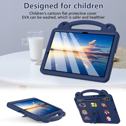 For Samsung Galaxy S7 FE 12.4 T730 / T736 Handle Kickstand Children EVA Shockproof Tablet Case(Navy Blue) by buy2fix