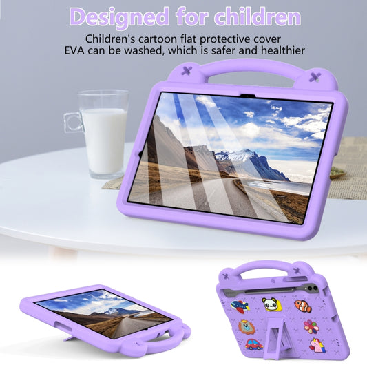 For Samsung Galaxy Tab S8+ 12.4 X800/X806 Handle Kickstand Children EVA Shockproof Tablet Case(Light Purple) by buy2fix