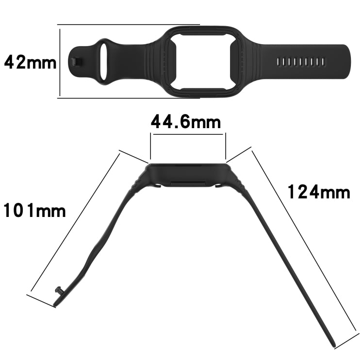 For Redmi Watch 3 Lite Integrated Fully Enclosed Silicone Watch Band(Red) by buy2fix