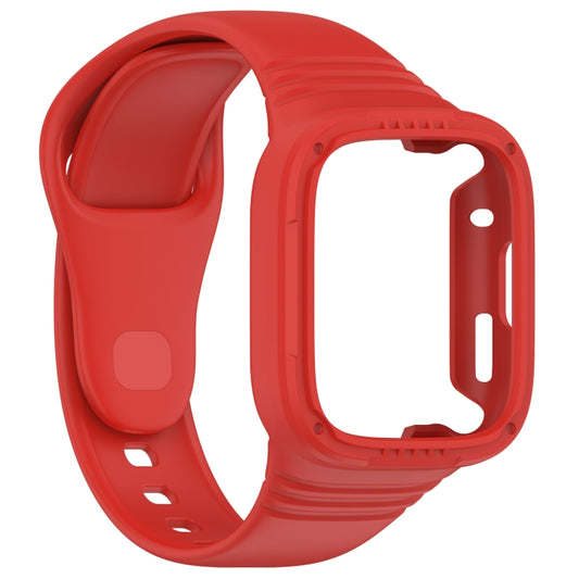 For Redmi Watch 3 Integrated Fully Enclosed Silicone Watch Band(Red) by buy2fix