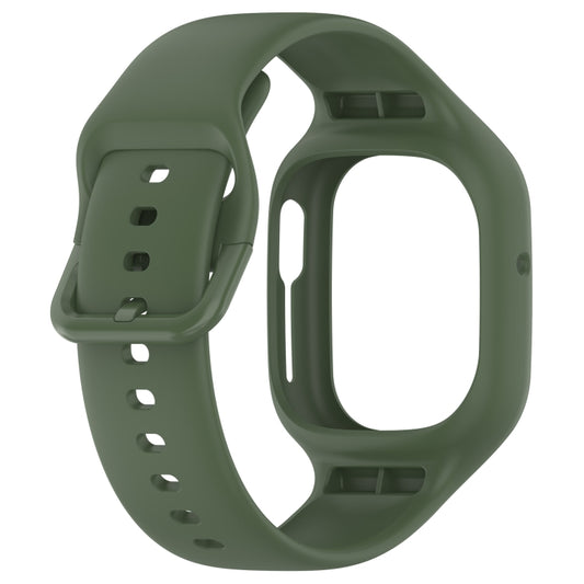 For Honor Watch 4 Integrated Fully Enclosed Silicone Watch Band(Dark Green) by buy2fix