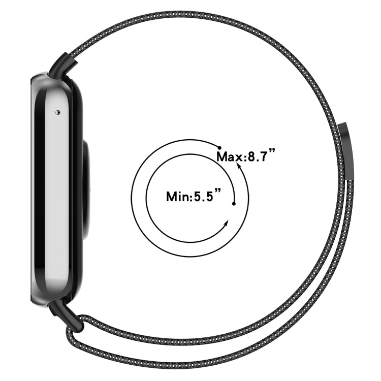 For Xiaomi Smart Band 9 Pro / 8 Pro Milan Magnetic Steel Mesh Watch Band(Gray) by buy2fix