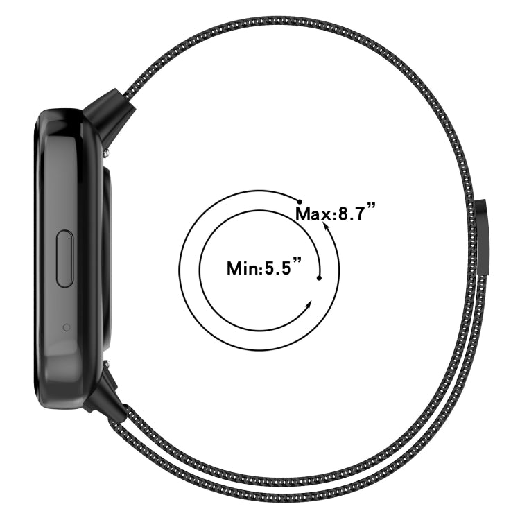 For Redmi Watch 3 Lite Milan Magnetic Steel Mesh Watch Band(Rose Gold) by buy2fix