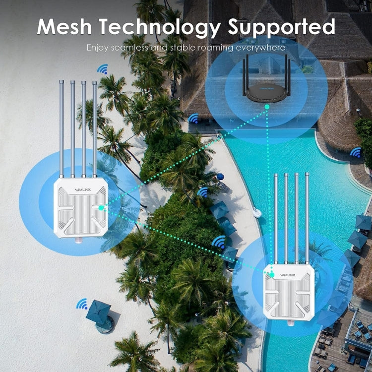 WAVLINK WN573HX1 WiFi 6 AX1800 IP67 Waterproof Outdoor Dual Band Wireless WiFi Routers, Plug:AU Plug by WAVLINK