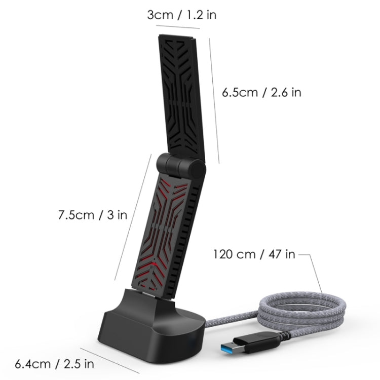 WAVLINK WN690A5D For PC AC1900M USB 3.0 Network Card 2.4GHz 5GHz Dual Band Wireless Adapter by WAVLINK