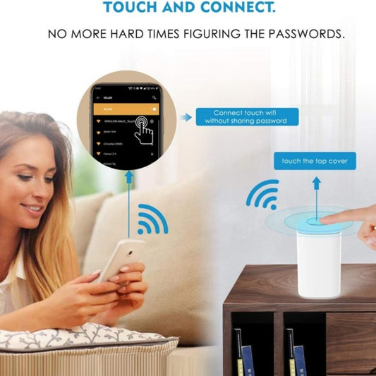 WAVLINK WN551K2 2pcs AC3000 WiFi Wireless Repeater Built-in Antenna Tri-Band Mesh Wireless Router, Plug:UK Plug by WAVLINK