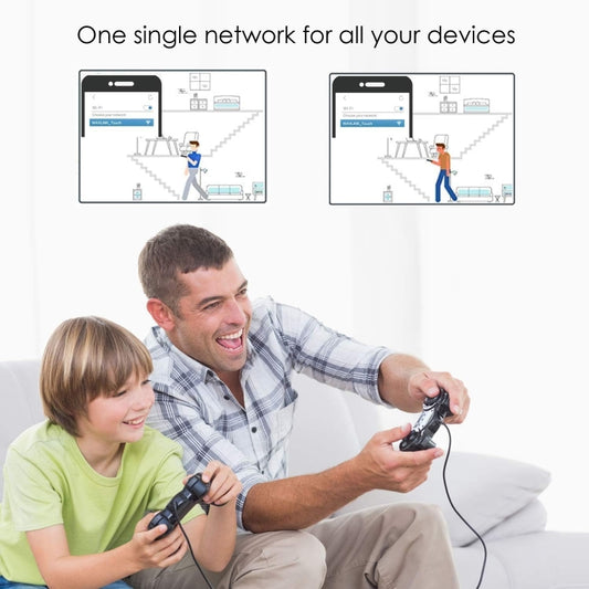 WAVLINK WN551K3 3pcs AC3000 WiFi Wireless Repeater Built-in Antenna Tri-Band Mesh Wireless Router, Plug:EU Plug by WAVLINK