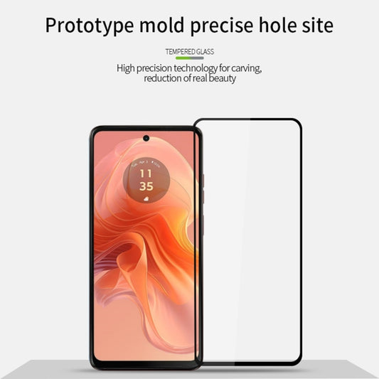 For Motorola Moto G04 PINWUYO 9H 2.5D Full Screen Tempered Glass Film(Black) by PINWUYO