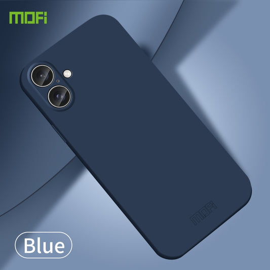 For iPhone 16 MOFI Qin Series Skin Feel All-inclusive PC Phone Case(Blue) by MOFI