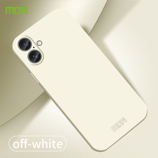 For iPhone 16 MOFI Qin Series Skin Feel All-inclusive PC Phone Case(Beige) by MOFI