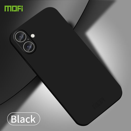 For iPhone 16 Plus MOFI Qin Series Skin Feel All-inclusive PC Phone Case(Black) by MOFI